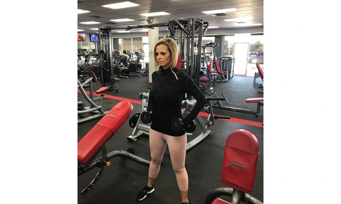 Tiffany Howard AFTER her weight loss, working out at the gym