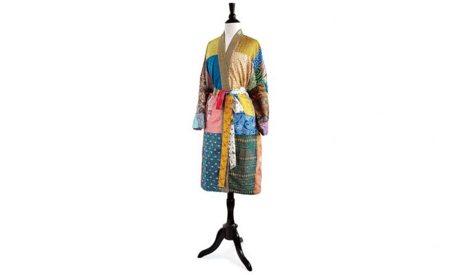 Upcycled Sari Lounge Robe