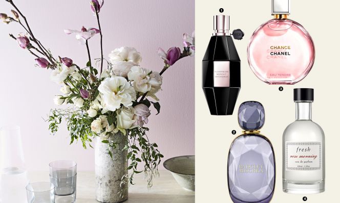flowers and perfume for Mother's Day
