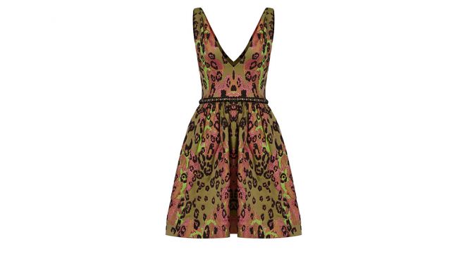 prom dress rental from Rent the Runway is an Arielle Leopard Dress by Marchesa Notte