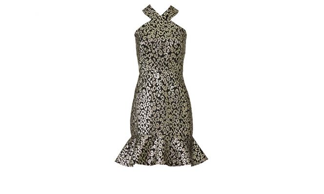 prom dress rental from Rent the Runway is a Metallic Leopard Dress by Slate & Willow