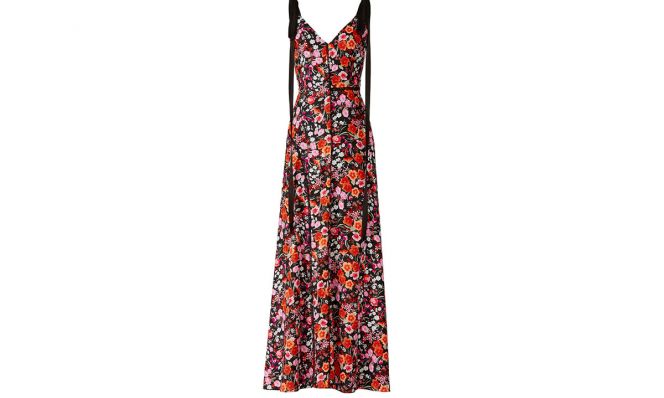 prom dress rental from Rent the Runway is a multi-floral print maxi by Goen J.