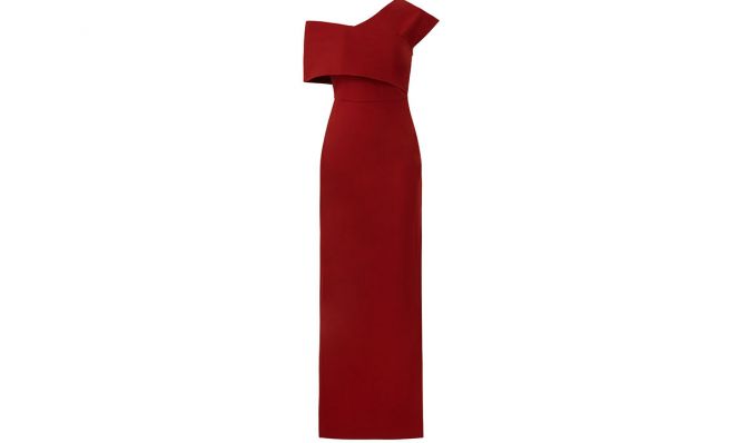 prom dress rental from Rent the runway is an Elliatt Rust Popover asymmetrical Gown