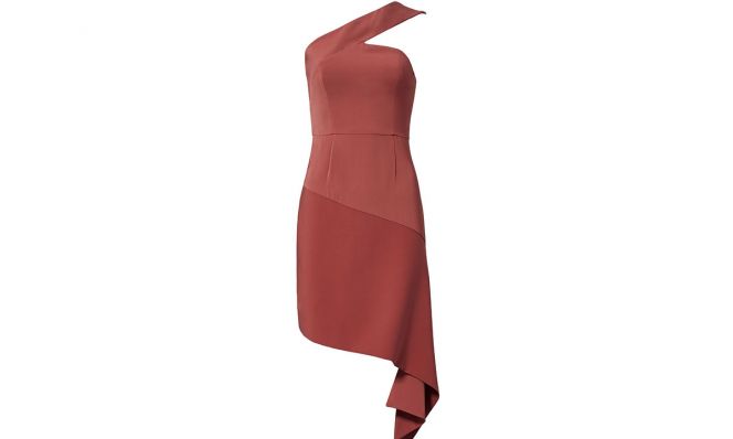 prom dress rental from Rent the Runway is a Keepsake pink asymmetrical hem sheath