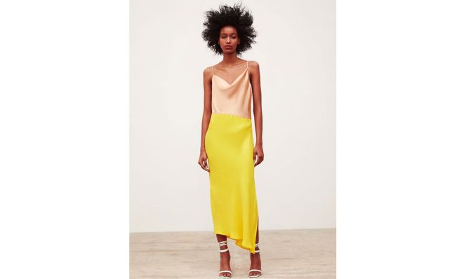 Zara Block Color Slip Dress