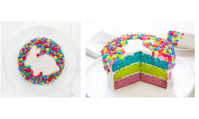 bunny cake side by side