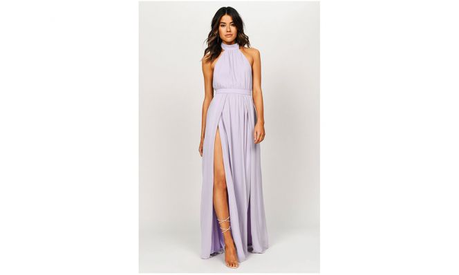 Tobi Tara Lavender Halter Maxi Dress ($