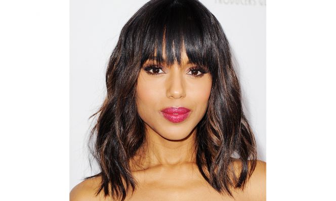 kerry washington with brow-skimming bangs