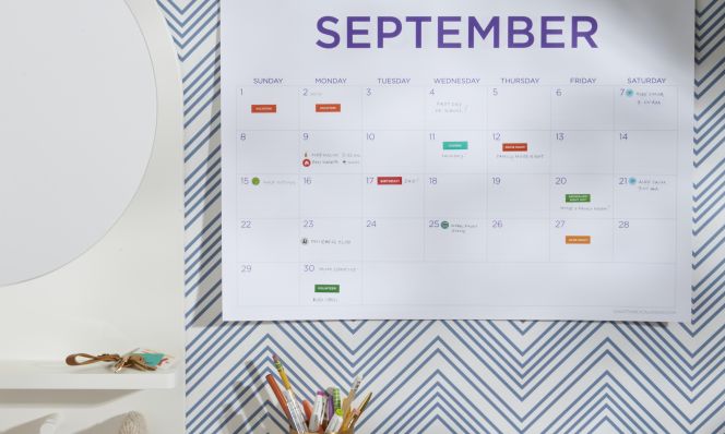 September 2019 calendar giveaway