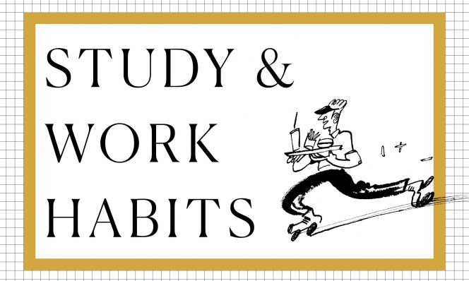Study and work habits illustration 2019